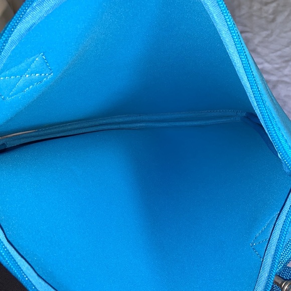 Ralph Lauren laptop bag neoprene big pony polo turquoise & yellow - Picture 6 of 7